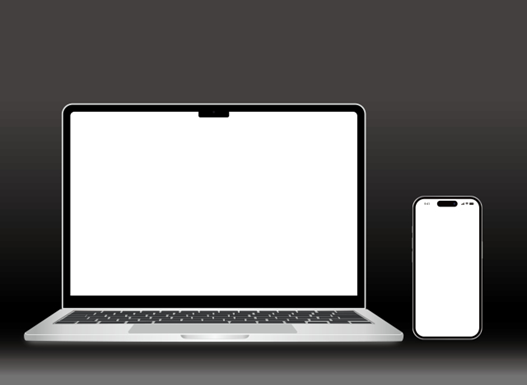 ノートPCとスマートフォン