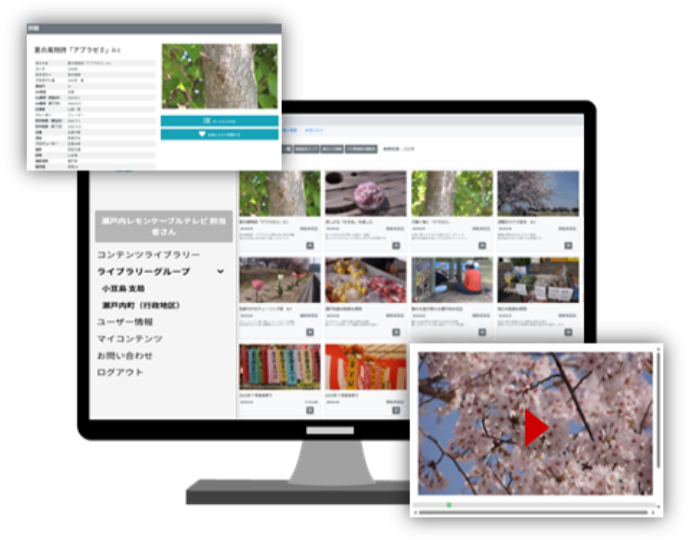 アーカイブデモ画面